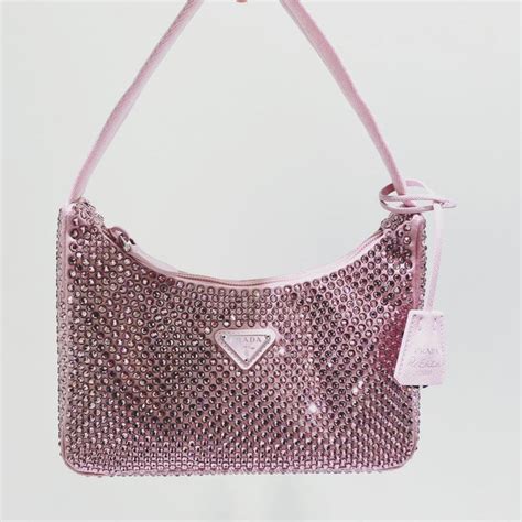 pink prada diamond bag|prada rhinestone bag.